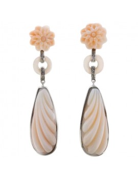 Flowers of Coral Earrings