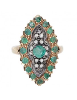 Oval Emeralds Ring