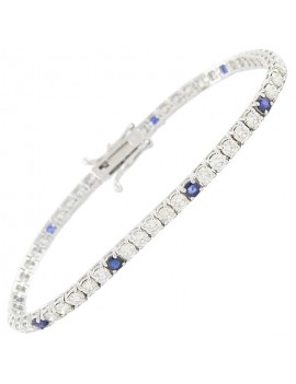 Bracciale Tennis Zaffiri Blu