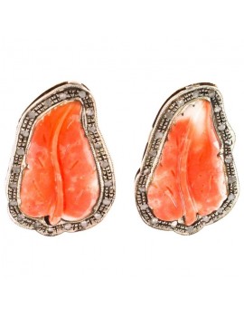 Leaf of Coral Earrings