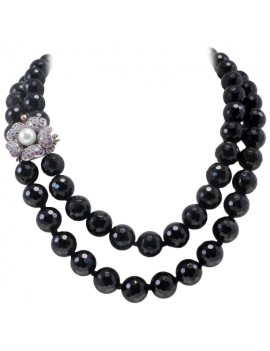 Agate Black Necklace