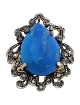 Anello Goccia Blu