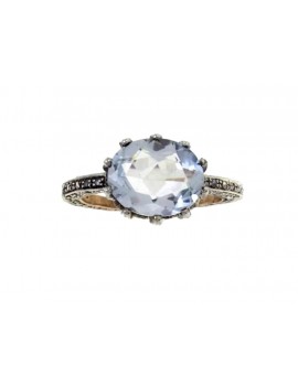 Solitaire Aquamarine Ring