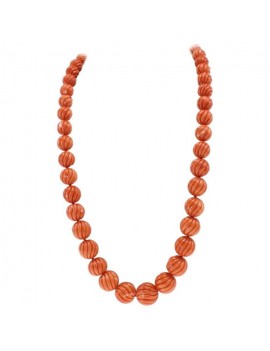 Coral Carved Necklace