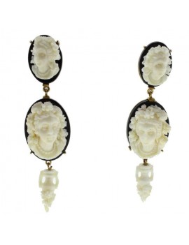 Cameo Pendent Earrings