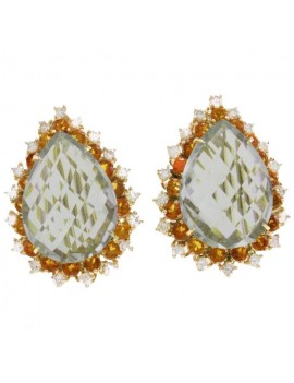 Drop Green Earrings