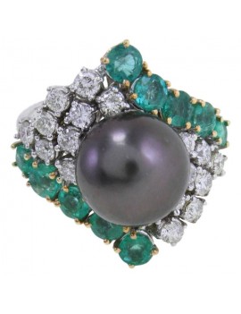 Pearl Black Ring