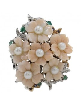 Little Flowers of Coral Ring