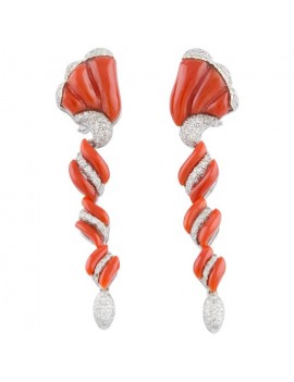 Spiral Coral Earrings