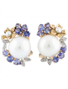 Flowered Pearls Earrings