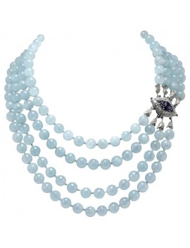 Aquamarine Beads Necklace